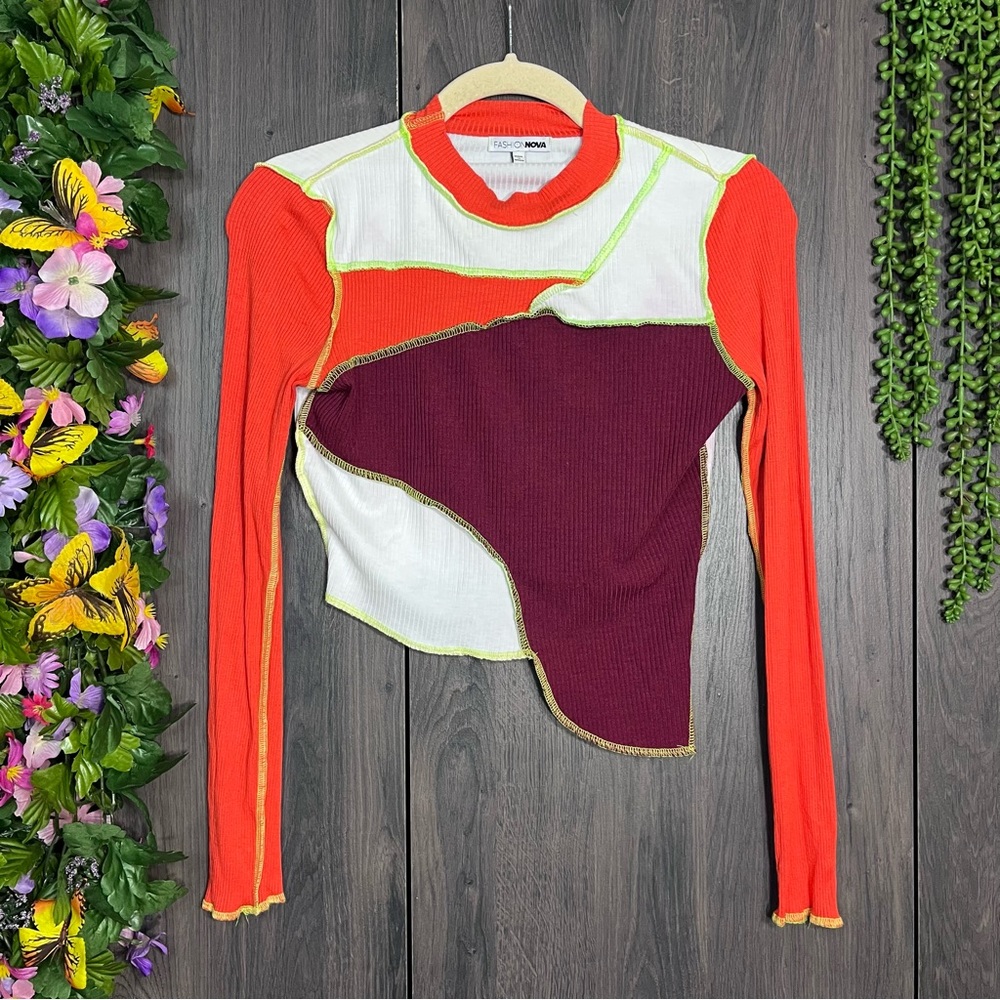 3/$30fashion Nova Patchwork Reverse Stitch Long S… - image 2
